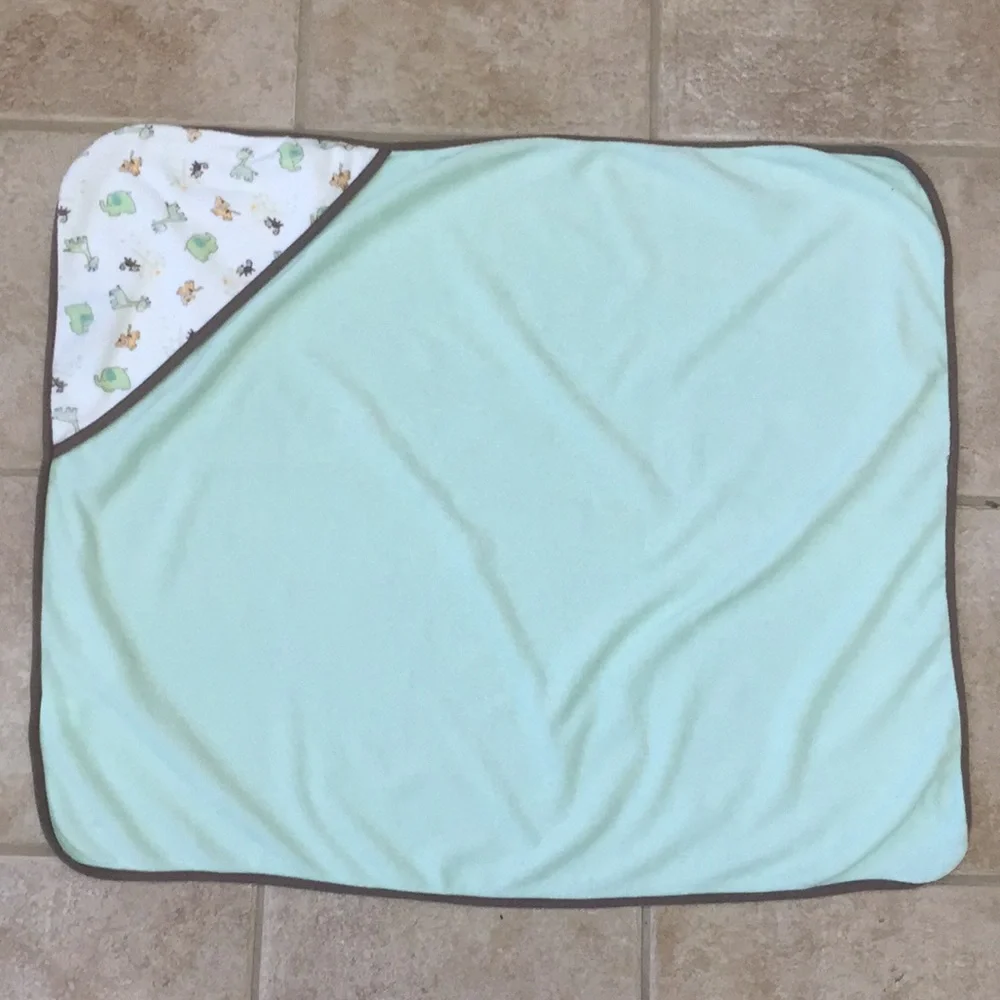 First Moments French Terry Hooded Bath Towels